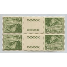 SUIZA 1949 PAREJA TETE-BECHE CON ENTRECINTAS NUEVO MINT